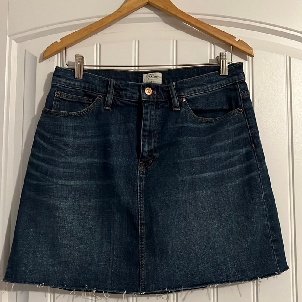 J Crew Jean Skirt Size 29